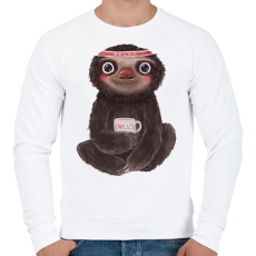 PRINTFASHION Lazy - Férfi pulóver - Fehér