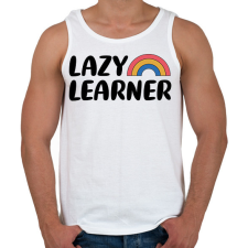 PRINTFASHION Lazy learner (Black) - Férfi atléta - Fehér atléta, trikó