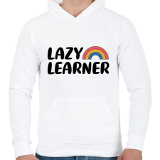 PRINTFASHION Lazy learner (Black) - Férfi kapucnis pulóver - Fehér férfi pulóver, kardigán