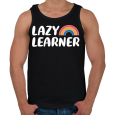 PRINTFASHION Lazy learner (White) - Férfi atléta - Fekete
