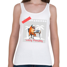 PRINTFASHION Lazy Monday - Női atléta - Fehér női trikó
