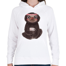 PRINTFASHION Lazy - Női kapucnis pulóver - Fehér