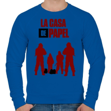 PRINTFASHION LCDP - Férfi pulóver - Királykék férfi pulóver, kardigán
