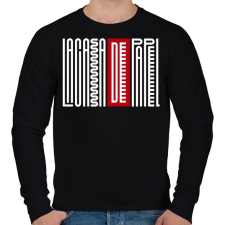PRINTFASHION LCDP Text - Férfi pulóver - Fekete férfi pulóver, kardigán