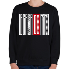 PRINTFASHION LCDP Text - Gyerek pulóver - Fekete gyerek pulóver, kardigán