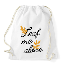 PRINTFASHION Leaf me alone - Sportzsák, Tornazsák - Fehér tornazsák