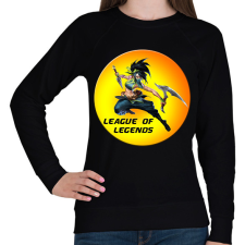 PRINTFASHION League of Legends Akali - Női pulóver - Fekete női pulóver, kardigán