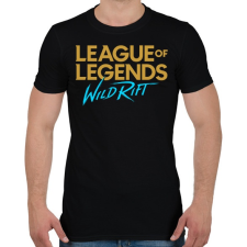 PRINTFASHION League of Legends - Wild Rift - Férfi póló - Fekete férfi póló