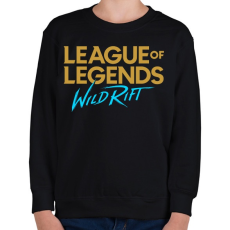 PRINTFASHION League of Legends - Wild Rift - Gyerek pulóver - Fekete