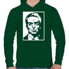 PRINTFASHION lealand palmer - Férfi kapucnis pulóver - Sötétzöld férfi pulóver, kardigán