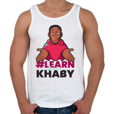 PRINTFASHION Learn from Khaby - Férfi atléta - Fehér atléta, trikó