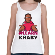 PRINTFASHION Learn from Khaby - Női atléta - Fehér női trikó