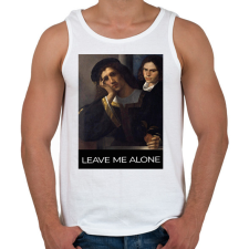 PRINTFASHION Leave me alone - Férfi atléta - Fehér atléta, trikó