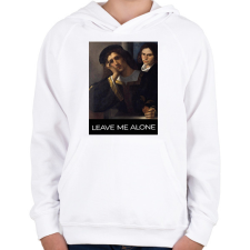 PRINTFASHION Leave me alone - Gyerek kapucnis pulóver - Fehér gyerek pulóver, kardigán