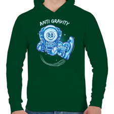 PRINTFASHION Lebegés - Férfi kapucnis pulóver - Sötétzöld férfi pulóver, kardigán