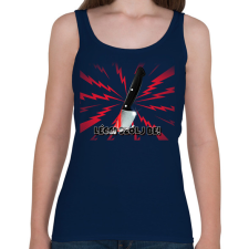 PRINTFASHION LÉCCI SZÓLJ BE - Női atléta - Sötétkék női trikó