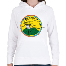 PRINTFASHION lecsapós 1 - Női kapucnis pulóver - Fehér