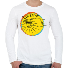 PRINTFASHION lecsapós 2 - Férfi hosszú ujjú póló - Fehér férfi póló