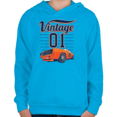 PRINTFASHION Lee tábornok - Gyerek kapucnis pulóver - Azúrkék