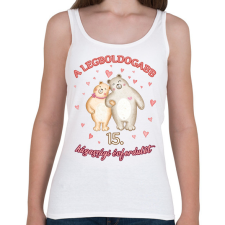 PRINTFASHION Legboldogabb évforduló - Női atléta - Fehér női trikó