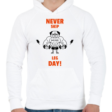 PRINTFASHION legday - Férfi kapucnis pulóver - Fehér férfi pulóver, kardigán