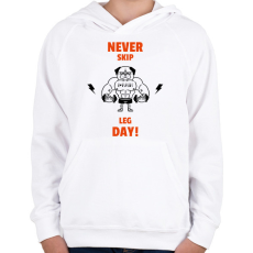 PRINTFASHION legday - Gyerek kapucnis pulóver - Fehér