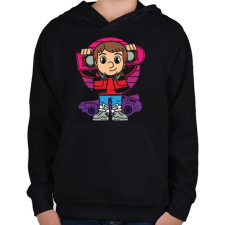 PRINTFASHION Légdeszkás - Gyerek kapucnis pulóver - Fekete gyerek pulóver, kardigán