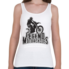 PRINTFASHION Legend Motorcycles - Női atléta - Fehér női trikó