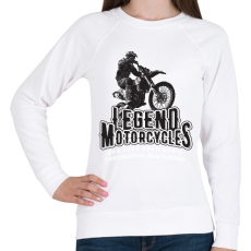 PRINTFASHION Legend Motorcycles - Női pulóver - Fehér