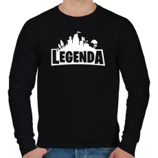 PRINTFASHION Legenda - Fortnite Style (Fehér) - Férfi pulóver - Fekete