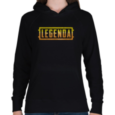 PRINTFASHION Legenda - PUBG Style - Női kapucnis pulóver - Fekete