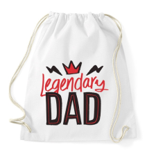 PRINTFASHION Legendary dad - Sportzsák, Tornazsák - Fehér tornazsák