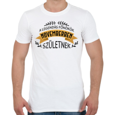 PRINTFASHION Legendás főnökök - Hónappal - Férfi póló - Fehér