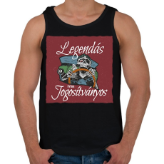 PRINTFASHION Legendás friss jogosítványos - Férfi atléta - Fekete