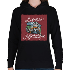 PRINTFASHION Legendás friss jogosítványos - Női kapucnis pulóver - Fekete női pulóver, kardigán