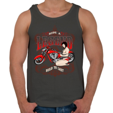 PRINTFASHION Legendás motoros - Férfi atléta - Sötétszürke atléta, trikó