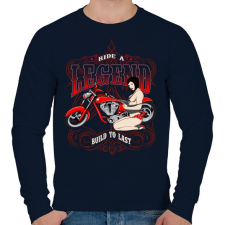 PRINTFASHION Legendás motoros - Férfi pulóver - Sötétkék férfi pulóver, kardigán