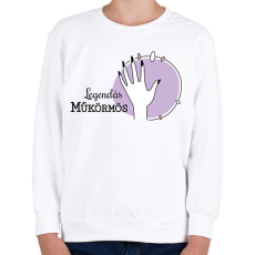 PRINTFASHION Legendás műkörmös - Gyerek pulóver - Fehér