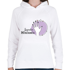 PRINTFASHION Legendás műkörmös - Női kapucnis pulóver - Fehér