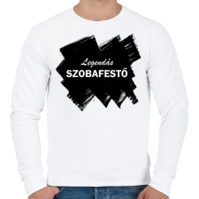 PRINTFASHION Legendás szobafestő - Férfi pulóver - Fehér férfi pulóver, kardigán