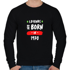 PRINTFASHION Legends are born in 1970 - Férfi pulóver - Fekete férfi pulóver, kardigán