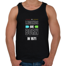 PRINTFASHION Legends are born in 1971 - Férfi atléta - Fekete atléta, trikó