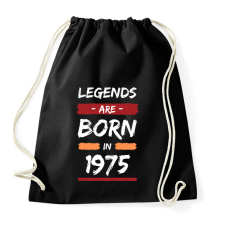 PRINTFASHION Legends are born in 1975 - Sportzsák, Tornazsák - Fekete tornazsák