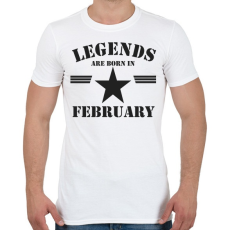 PRINTFASHION Legends are born in february - Férfi póló - Fehér