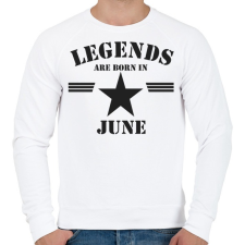 PRINTFASHION Legends are born in june - Férfi pulóver - Fehér férfi pulóver, kardigán