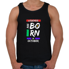 PRINTFASHION Legends are born in october - Férfi atléta - Fekete atléta, trikó