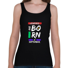 PRINTFASHION Legends are born in september - Női atléta - Fekete