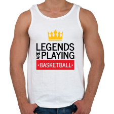 PRINTFASHION Legends are playing basketball - Férfi atléta - Fehér atléta, trikó