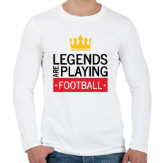 PRINTFASHION Legends are playing football - Férfi hosszú ujjú póló - Fehér