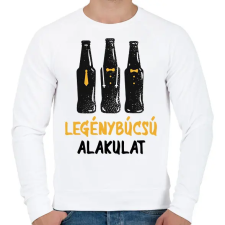 PRINTFASHION Legénybúcsú alakulat - Férfi pulóver - Fehér férfi pulóver, kardigán